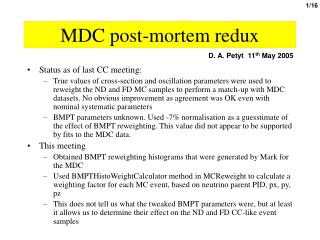 MDC post-mortem redux