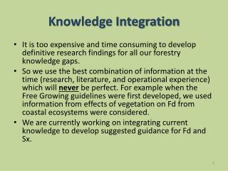 Knowledge Integration