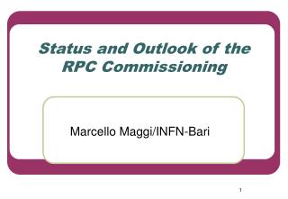 Status and Outlook of the RPC Commissioning