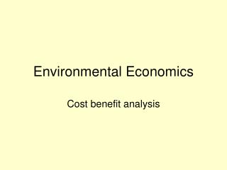 Environmental Economics