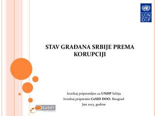 STAV GRAĐANA SRBIJE PREMA KORUPCIJI