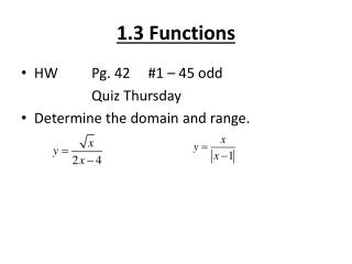 1.3 Functions