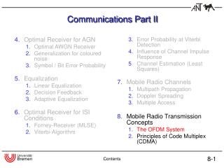 Communications Part II