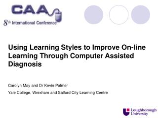 Using Learning Styles to Improve On-line Learning Through Computer Assisted Diagnosis