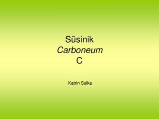 Süsinik Carboneum C
