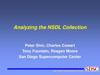 Analyzing the NSDL Collection