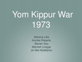 Yom Kippur War 1973