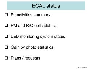 ECAL status