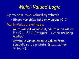 Multi-Valued Logic