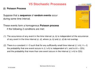 V5 Stochastic Processes