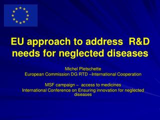 EU approach to address R&amp;D needs for neglected diseases