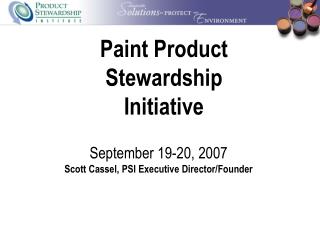 Paint Product Stewardship Initiative