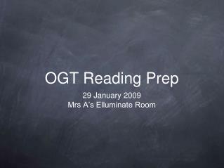 OGT Reading Prep