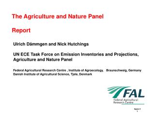 The Agriculture and Nature Panel Report