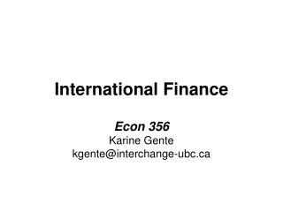 International Finance