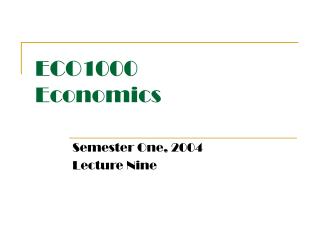 ECO1000 Economics