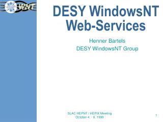 DESY WindowsNT Web-Services