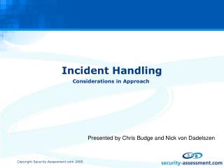 Incident Handling