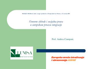 Prof. Andrea Ciampani,