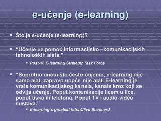 e-učenje (e-learning)