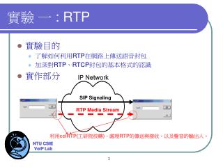 實驗 一 : RTP