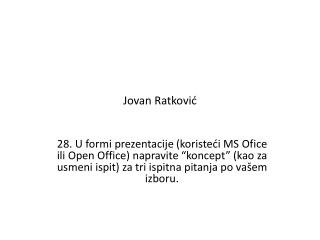 Jovan Ratkovi ć