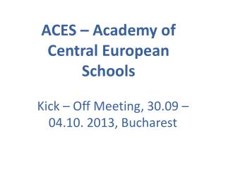 ACES – Academy of Central European Schools