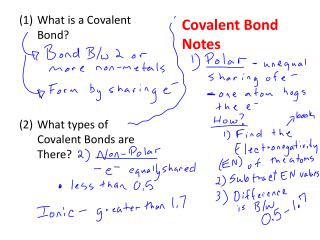 What is a Covalent Bond? What types of Covalent Bonds are There?