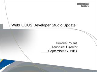 WebFOCUS Developer Studio Update