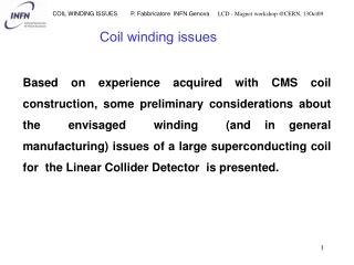 Coil winding issues