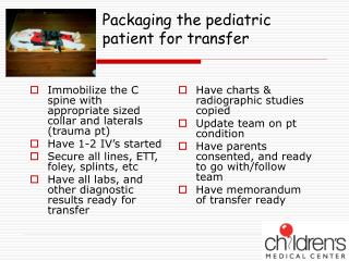 Immobilize the C spine with appropriate sized collar and laterals (trauma pt)