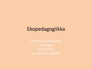 Ekopedagogiikka