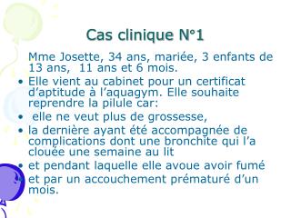 Cas clinique N°1