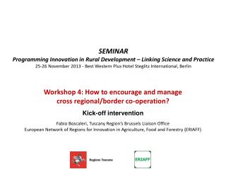 SEMINAR Programming Innovation in Rural Development – Linking Science and Practice