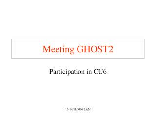 Meeting GHOST2