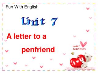 A letter to a penfriend