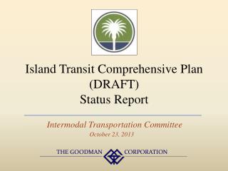 Island Transit Comprehensive Plan (DRAFT) Status Report