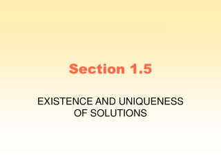Section 1.5