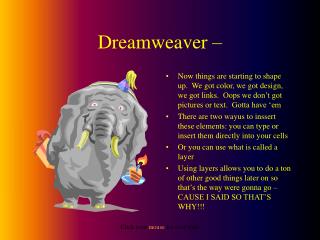 Dreamweaver –