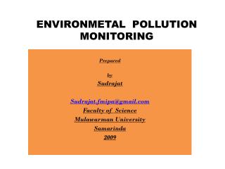 ENVIRONMETAL POLLUTION MONITORING