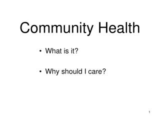 Community Health