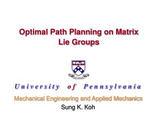 Optimal Path Planning on Matrix Lie Groups