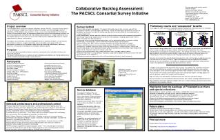 Collaborative Backlog Assessment: The PACSCL Consortial Survey Initiative
