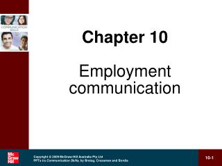 Chapter 10 Employment communication