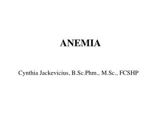 ANEMIA