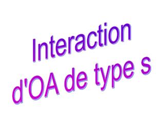 Interaction d'OA de type s