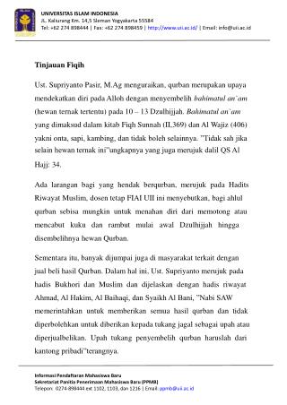 Informasi Pendaftaran Mahasiswa Baru