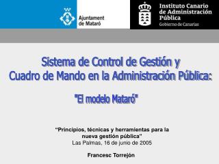 Sistema de Control de Gestión y Cuadro de Mando en la Administración Pública: