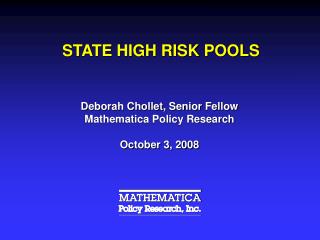 STATE HIGH RISK POOLS