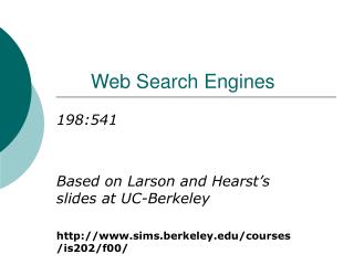 Web Search Engines